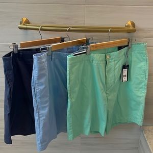 VINEYARD VINES 3 item lot of 9” Summer Twill Club Shorts-1 pair is NWT-NICE!